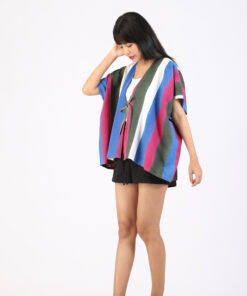 Alternative view of (Pre-Order) Blouse Vest Linen Silk Hand Paint Free Size