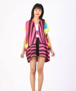 Alternative view of (Pre-Order) Blouse Vest Linen Silk Hand Paint Free Size