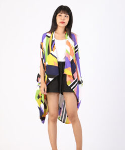 Alternative view of (Pre-Order) Scarf Vest Chiffon Print Screen Free Size