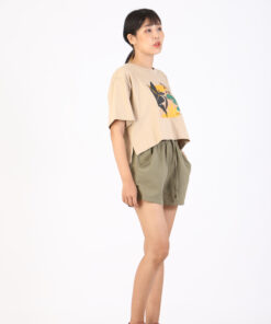 Alternative view of (Pre-Order) Crop T-Shirts Cotton Hand Paint