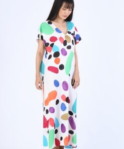 Alternative view of (Pre-Order) Kaftan Hand Paint Cotton Linen Hand Paint