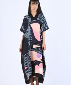 (Pre-Order) Kaftan Hand Paint Cotton Silk Hand Paint