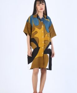 Alternative view of (Pre-Order)  Short Dress Shirt Cotton-Rayon Hand Paint