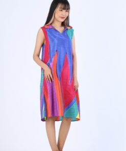 Alternative view of (Pre-Order) Short Dress Cotton Silk Hand Paint