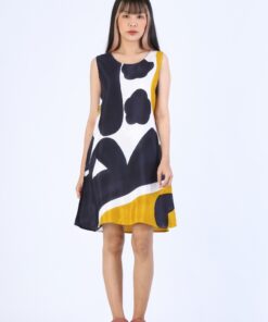 Alternative view of (Pre-Order)-Short Dress Linen Hand Paint