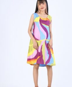 Alternative view of (Pre-Order) Short Dress Cotton SIlk Hand Paint