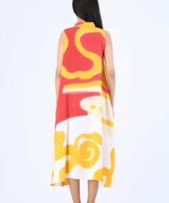 Alternative view of (Pre-Order) Short Dress Cotton Silk Hand Paint