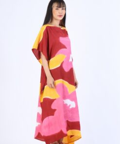 Alternative view of (Pre-Order) Kaftan Hand Paint Cotton Silk Hand Paint