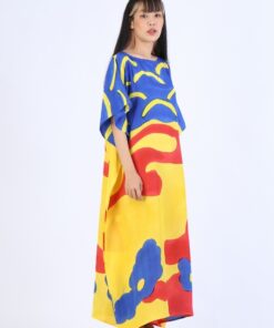 Alternative view of (Pre-Order) Kaftan Hand Paint Cotton Silk Hand Paint