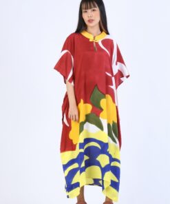 Alternative view of (Pre-Order) Kaftan Hand Paint Cotton Silk Hand Paint