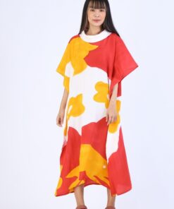 Alternative view of (Pre-Order) Kaftan Hand Paint Cotton Silk Hand Paint