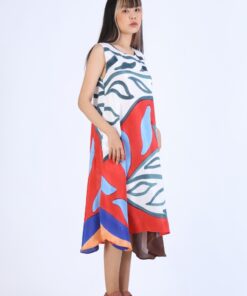 Alternative view of (Pre-order) Short Dress Cotton Rayon Hand Paint