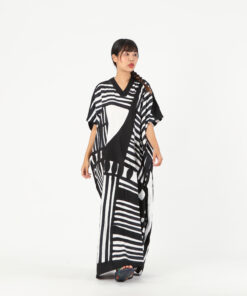 Alternative view of (Pre-order) Kaftan Silk Linen V Nack Hand Paint Free Size