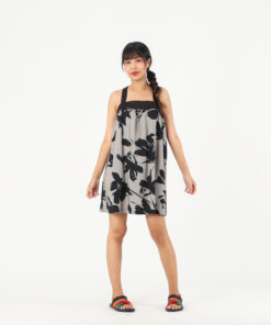 Alternative view of Short Dress Linen Digital Print Screen Free Size