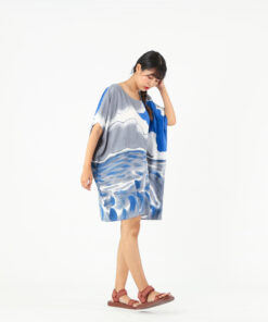 Alternative view of Long Blouse Cotton Rayon Hand Paint Free Size