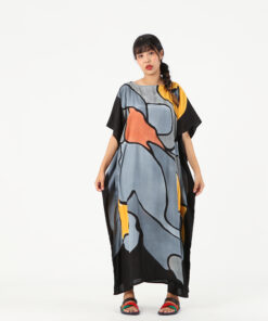 Alternative view of (Pre-order) Kaftan Cotton Silk Hand Paint คาฟทานคอตต้อนซิลล์แฮนด์เพ้นท์