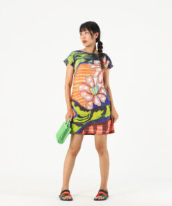 Alternative view of (Pre-order) Short Dress Cotton Silk Hand Paint