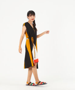 Alternative view of (Pre-order) Short Dress V Nack Cotton Rayon Hand Paint Free Size