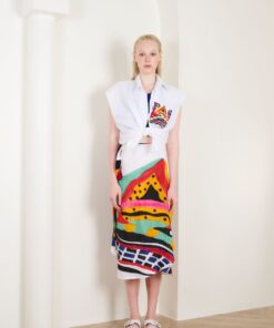 Alternative view of (Pre-order) Top Blouse Cotton Oxford Embriodary Collection Land Of Art SS24-08