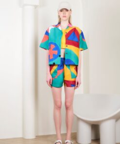 Alternative view of (Pre-order) Shirt Blouse And Short Pant Cotton Hand Paint Collection Land Of Art SS24-07