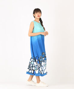 Alternative view of (Pre-order) Long Dress Cotton Rayon Hand Paint Free size