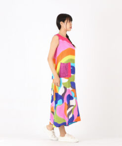 Alternative view of (Pre-order) Long Dress Cotton Rayon Hand Paint Free size