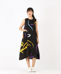 Alternative view of (Pre-order) Long Dress Cotton Rayon Hand Paint Free size