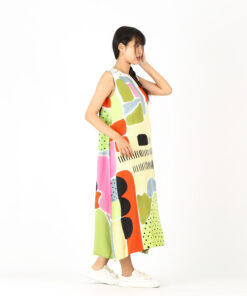 Alternative view of (Pre-order) Long Dress Cotton Rayon Hand Paint Free size