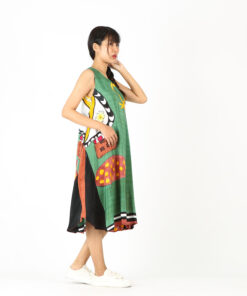 Alternative view of (Pre-order)Sac Sleeveless Dress Soft Cotton Silk Hand Paint for Holidays Summer