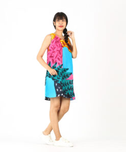 Alternative view of (Pre-order) Short Dress Linen Hand Paint