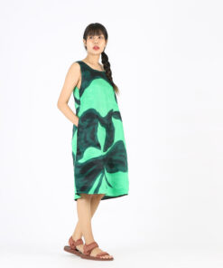 Alternative view of (Pre-order) Short Dress Linen Hand Paint
