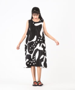 Alternative view of (Pre-order)Sac Sleeveless Dress Soft Cotton Silk Hand Paint for Holidays Summer