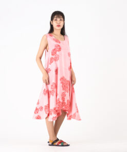 Alternative view of (Pre-order)Sac Sleeveless Dress Soft Cotton Silk Hand Paint for Holidays Summer