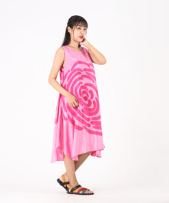 Alternative view of (Pre-order)Sac Sleeveless Dress Soft Cotton Silk Hand Paint for Holidays Summer