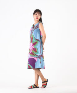 Alternative view of (Pre-order) Short Dress Linen Hand Paint