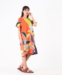 Alternative view of (Pre-order) Short Dress Cotton Hand Paint Free Size