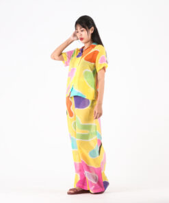 Alternative view of (Pre-order) Set Hawaii Shirt and Long Pant Cotton Hand Paint For Summer Beach Vacation