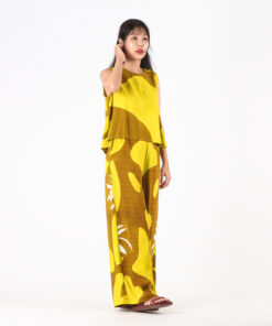 Alternative view of (Pre-order) Set Tank Top and Long Pant Cotton Rayon Hand Paint For Summer Beach Vacation