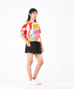 Alternative view of Blouse Cotton Rayon Hand Paint For Summer Beach Vacation