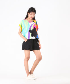 Alternative view of Blouse Cotton Rayon Hand Paint For Summer Beach Vacation
